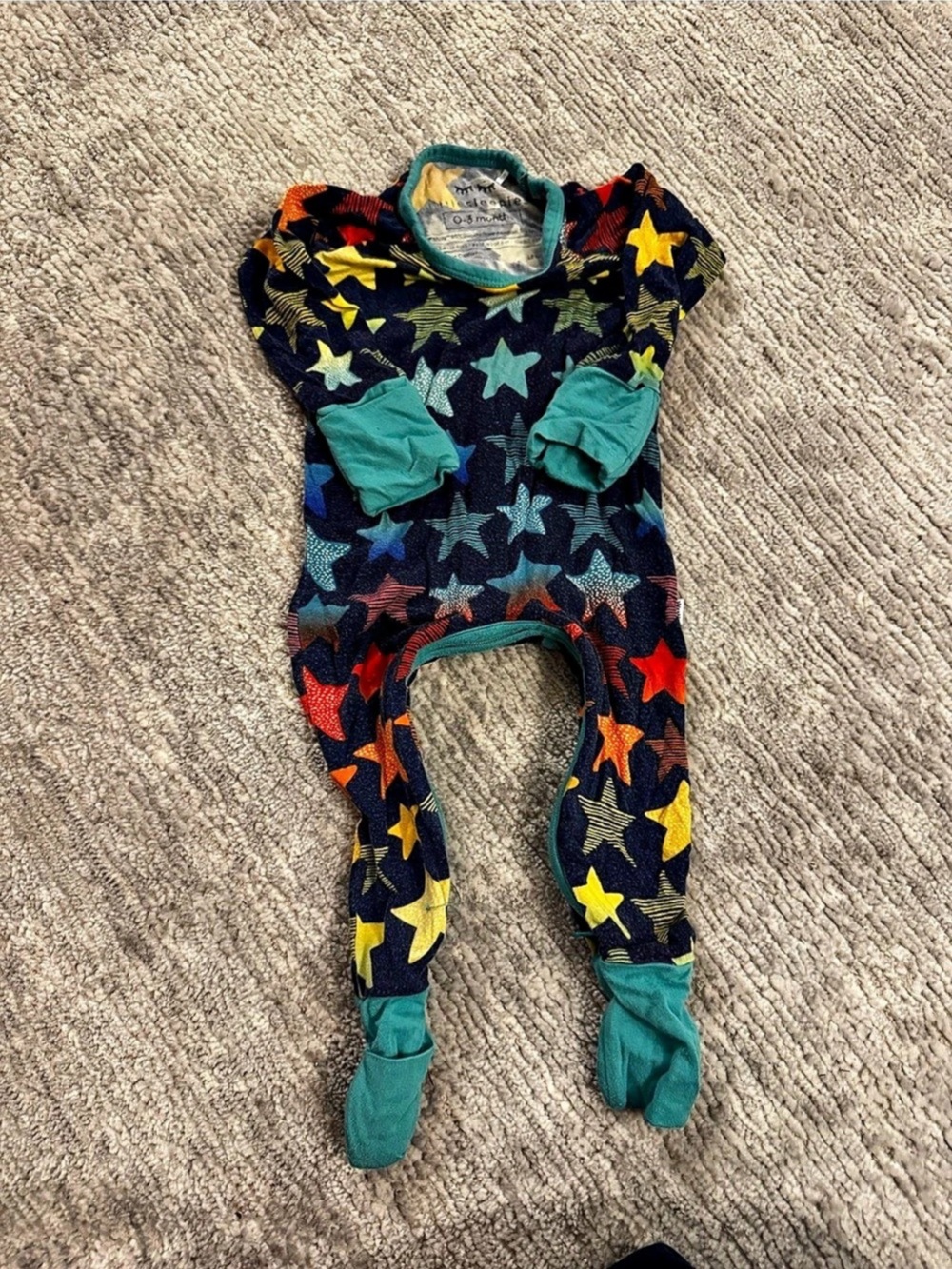 Little sleepies Star Print One Piece Size 3-6M Like New